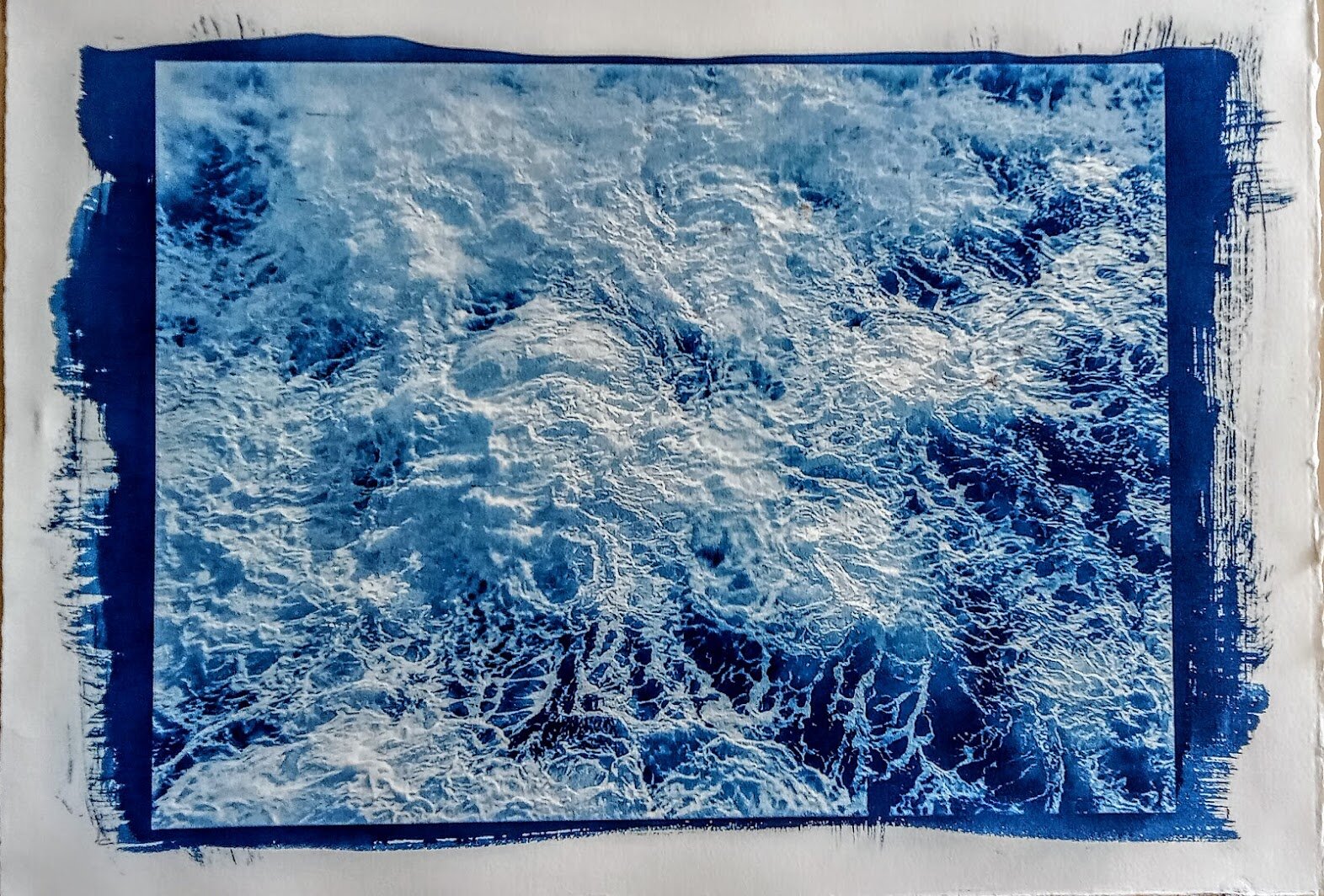 Antarctic ocean cyanotype