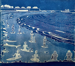 Bondi beach cyanotype